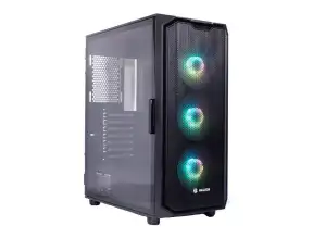 Case Halion Ironman X Fuente 550w (ironman550wm) Panel De Vidrio, 3 Ventiladores, Led Rgb, Negro