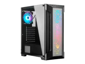 Case Gambyte Extintion Fuente 650w (extintion-600w) Panel De Vidrio, 3 Ventiladores, Led Argb, Negro