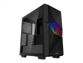 Case Deepcool Gaming Cyclops S/fuente (r-bkaae1-c-1) Panel De Vidrio, 1 Ventilador, Led Argb, Negro