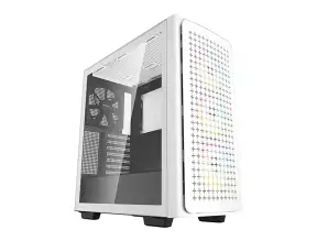 Case Deepcool Gaming Ck560 Wh S/fuente (r-ck560-whaae4-g-1) Panel De Vidrio, 4 Ventiladores, Led Argb, Blanco