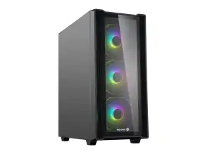 Case Halion Infinity 417 600w (infinity-417) Panel De Vidrio, 4 Ventiladores, Argb