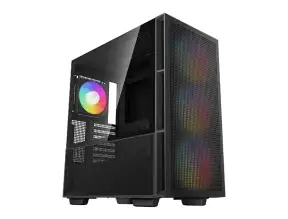 Case Deepcool Ch560 S/fuente(r-ch560-bkape4-g-1) Panel De Vidrio, 4 Ventiladores, Led Argb, Negro