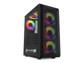 Case Cybertel Element S/fuente (cbxelement6f5011r, 6 Ventiladores, Led Rgb, Negro