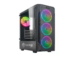 Case Cybertel Destroyer Cbx5005 Gaming S/ Fuente | Negro | Vidrio Templado Led - Rgb (cbx5005-4r)