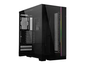 Case Lian Li O11 Dynamic Evo Xl S/ Fuente (o11dexl-x) Panel De Vidrio, Led Rgb, Negro Con Plateado